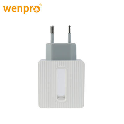 USB wall charger travel charger with 2USB 2A output LED LOGO